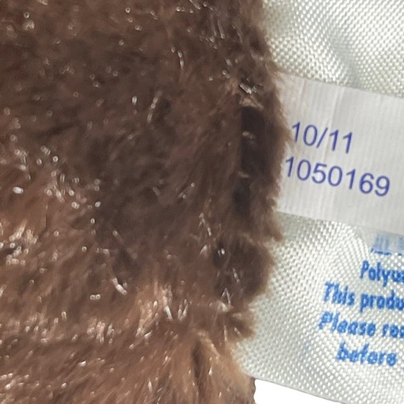 Build-A-Bear Teddy Fudge Pup Plush Brown Ivory Patches 10" - Picture 8 of 9